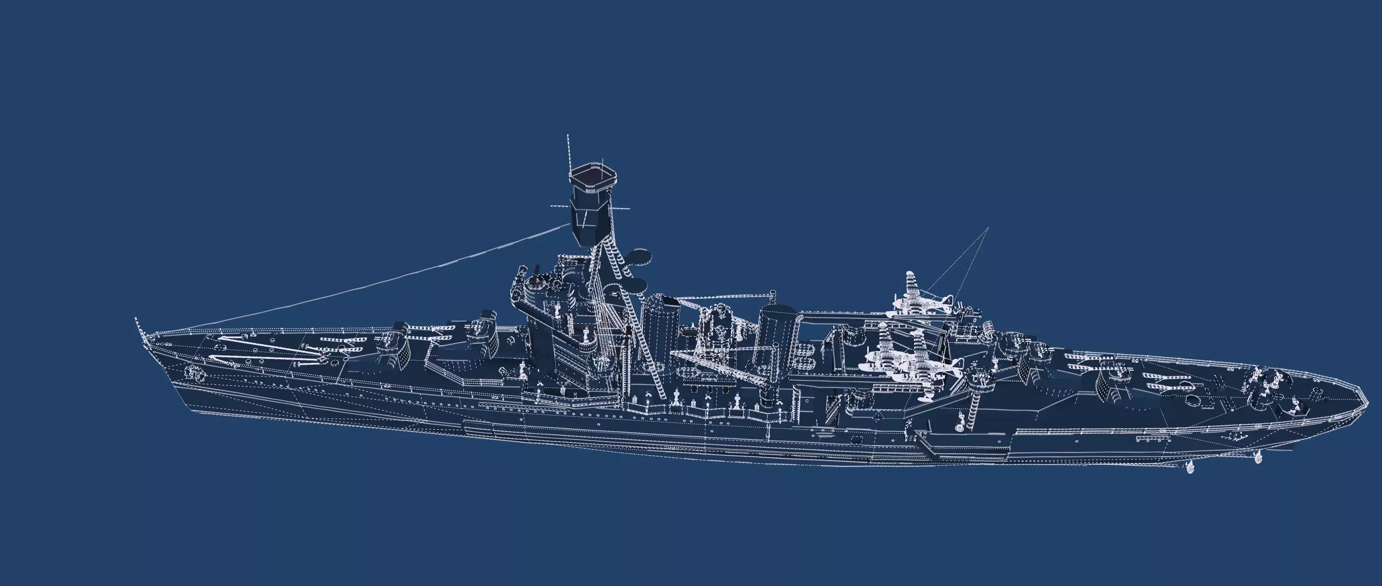 WW2 JAPANESE CRUISER 3D model_49