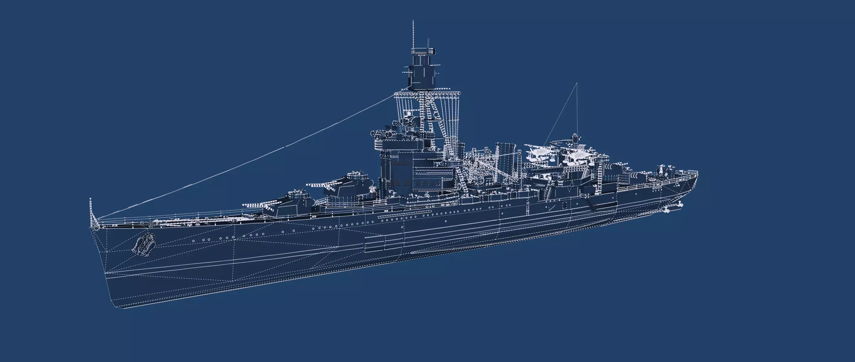 WW2 JAPANESE CRUISER 3D model_47
