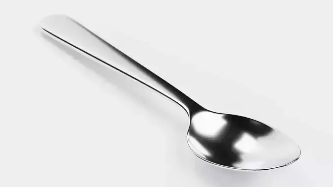 Little Spoon - Stainless Steel Teaspoon Cutlery Utensil Low-poly 3D model