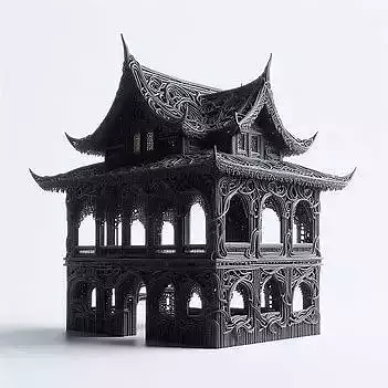 3D Traditional Chinese House Architecture Model