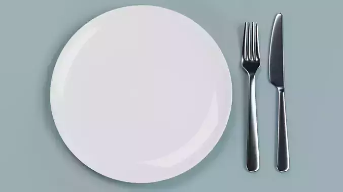 -Plate with Cutlery-