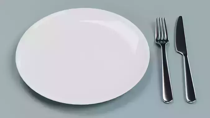 -Plate with Cutlery-