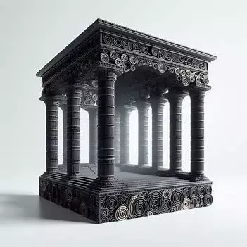 3D Roman Style House Architecture Model 3D print model