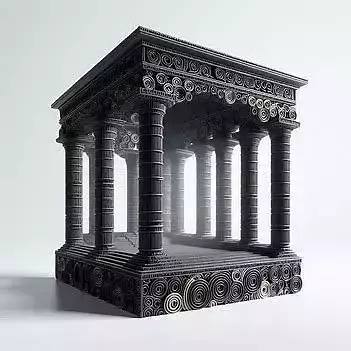3D Roman Style House Architecture Model