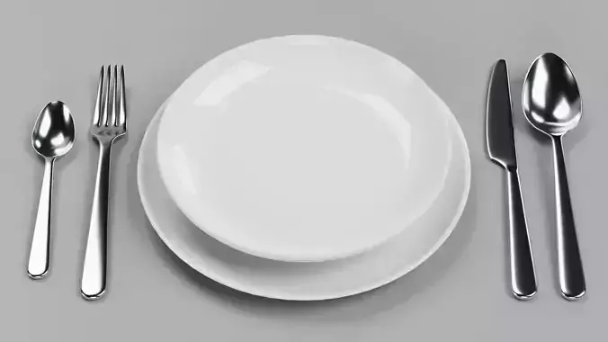 -Plates with Cutlery-