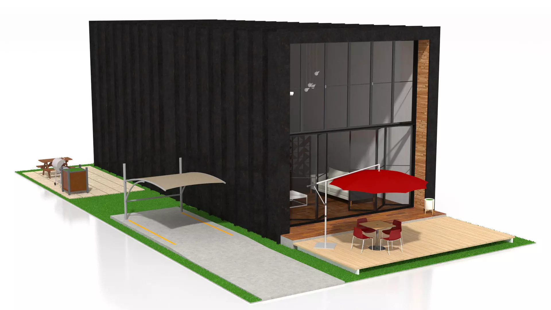 Duplex Home 3D model_0