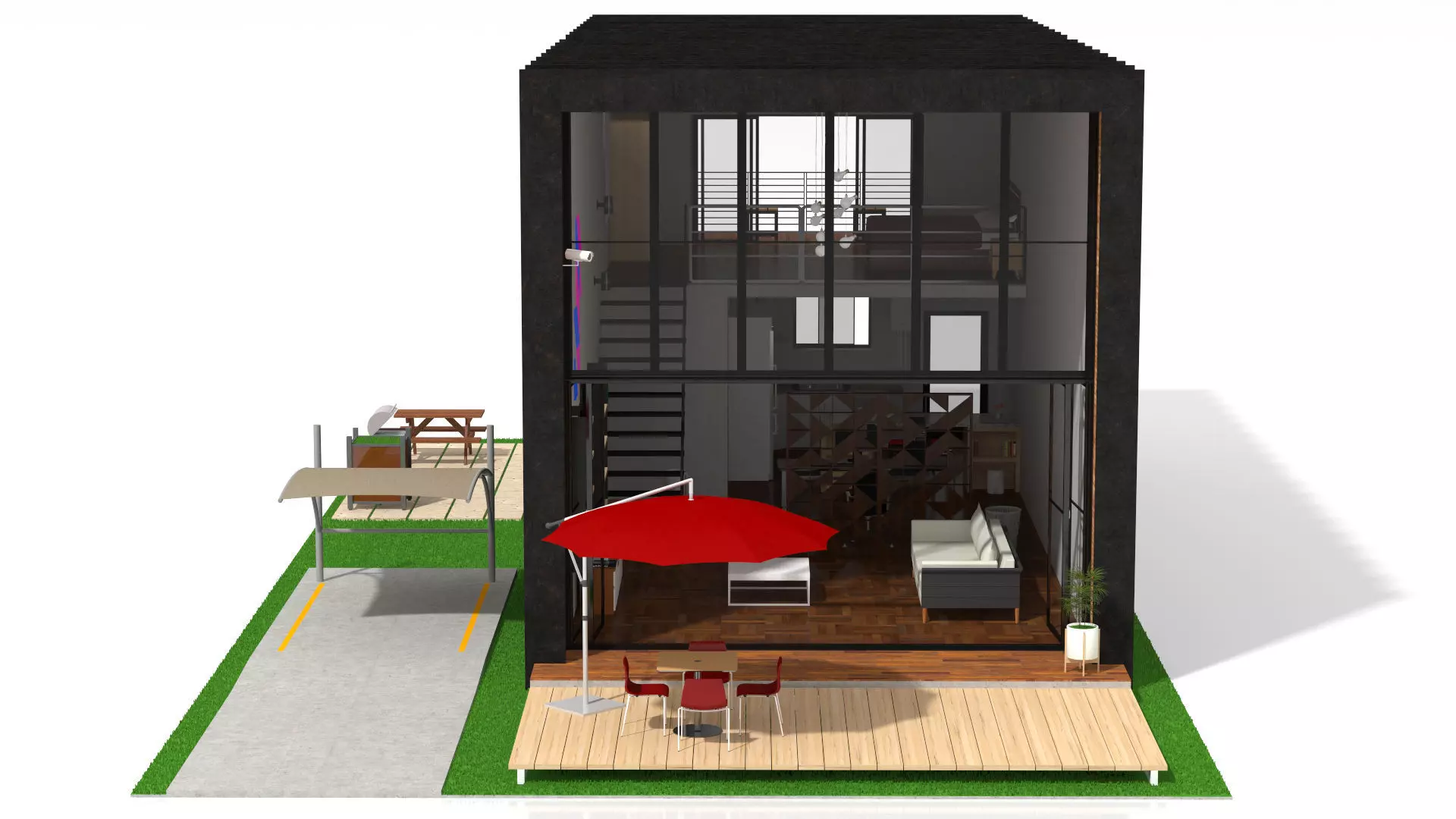 Duplex Home 3D model_8