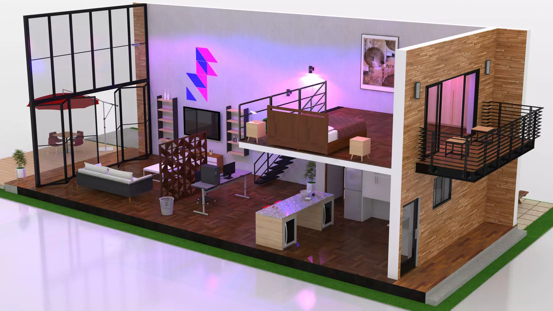 Duplex Home 3D model_10