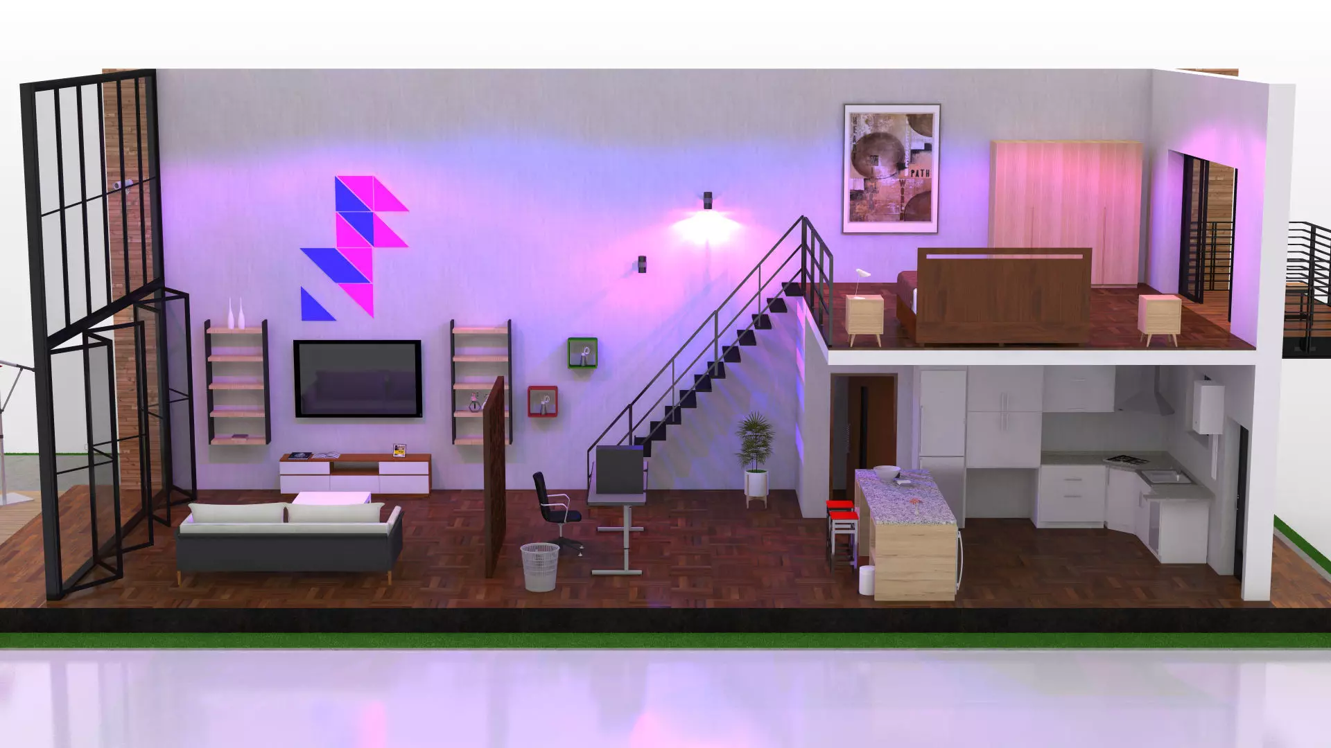 Duplex Home 3D model_11