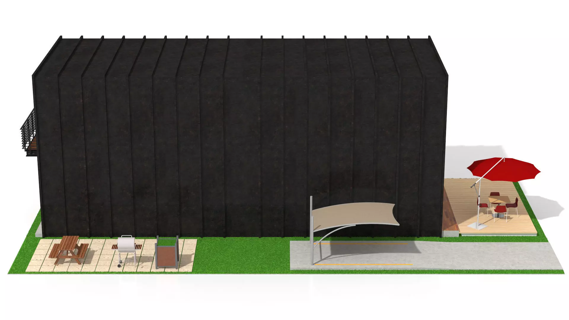 Duplex Home 3D model_7