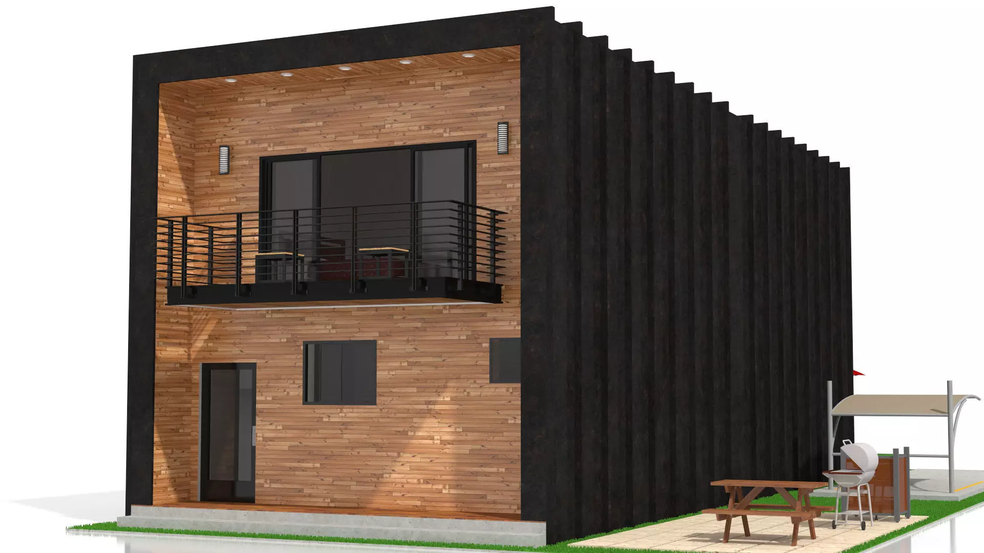 Duplex Home 3D model_9