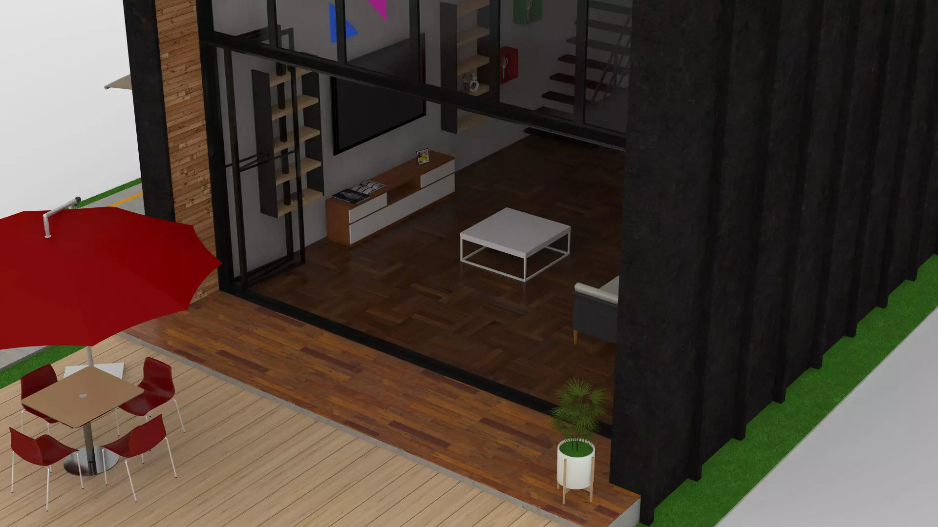 Duplex Home 3D model_15