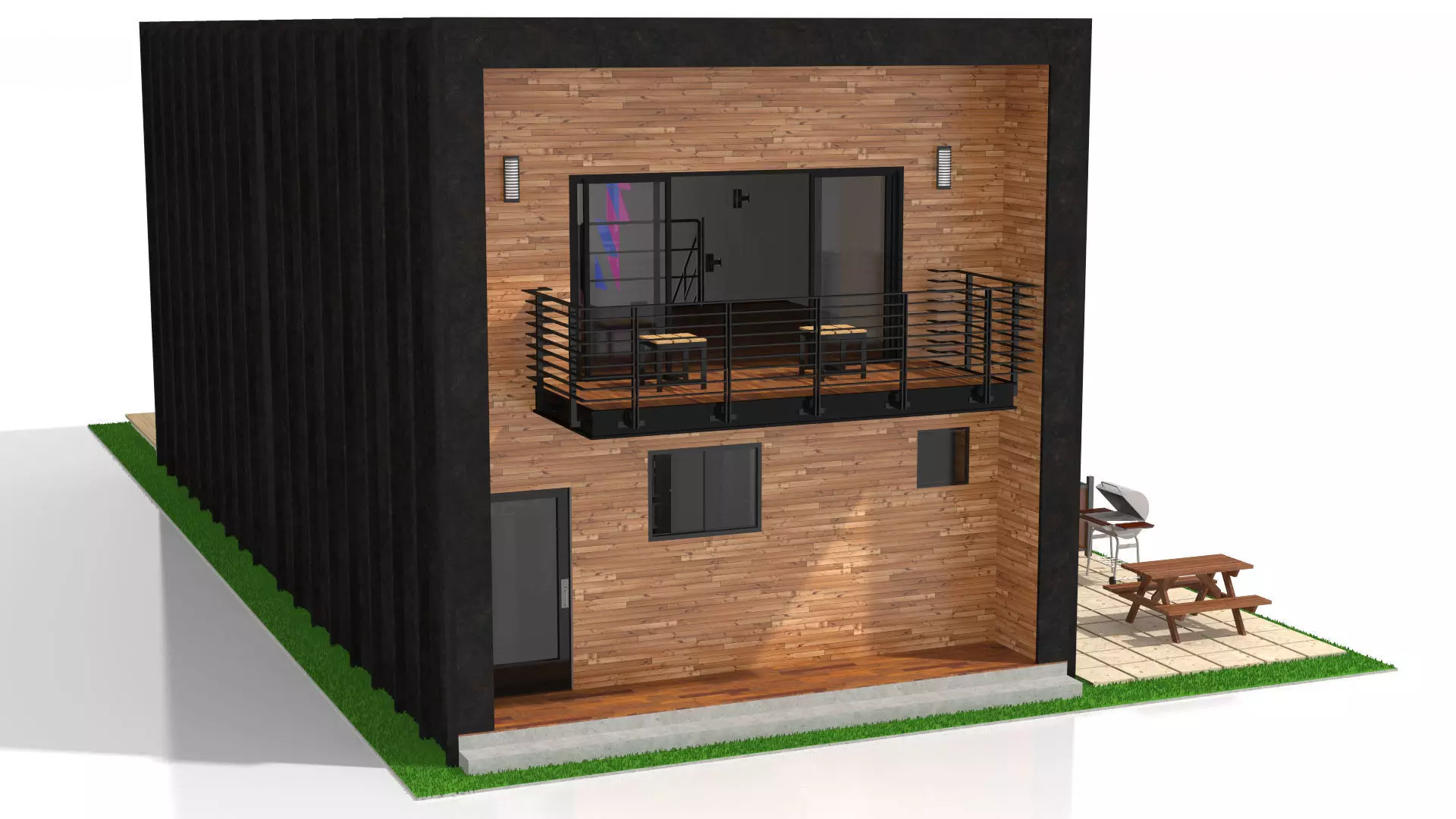 Duplex Home 3D model_6