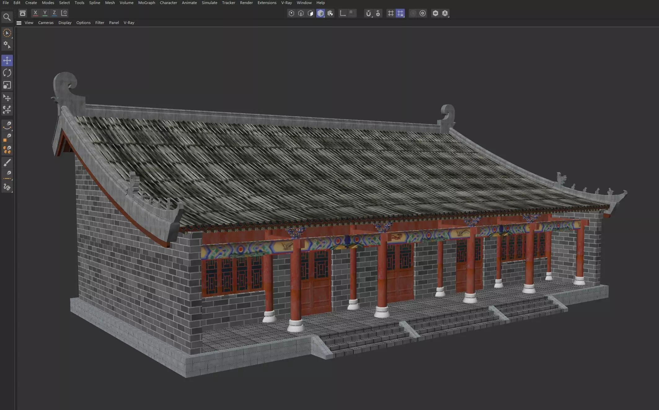 Chinese Ancestral Hall 3D model_8
