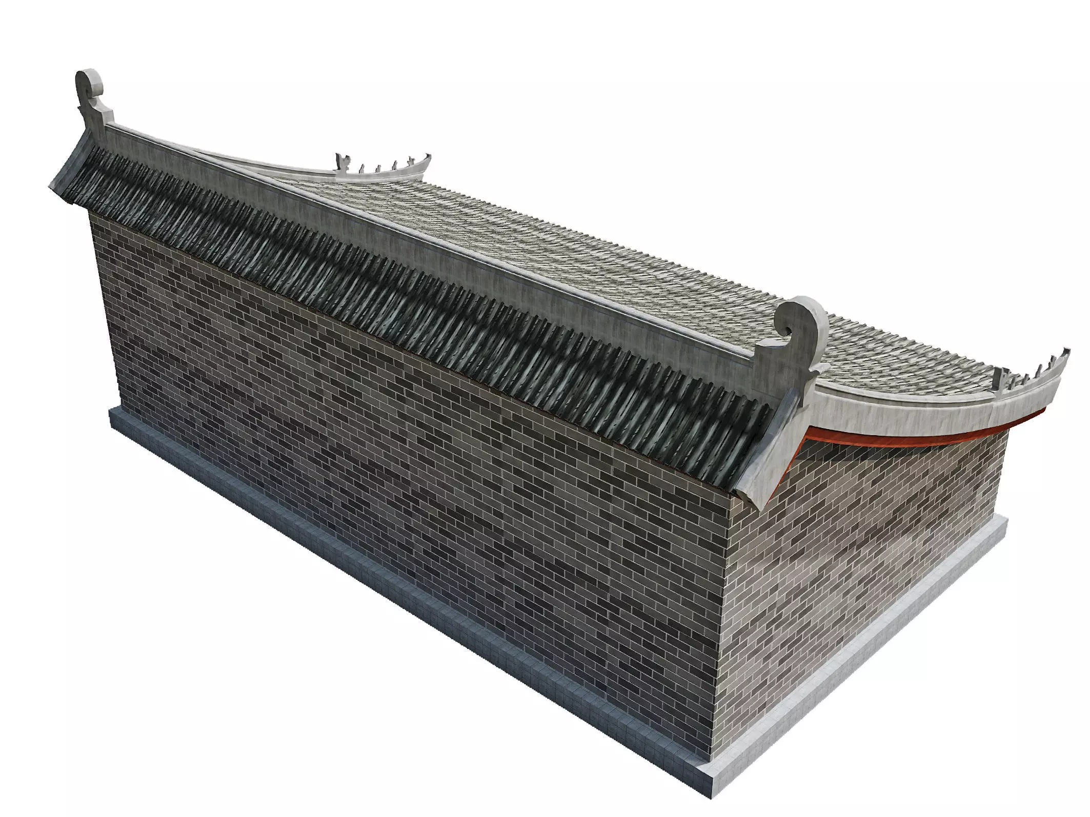 Chinese Ancestral Hall 3D model_4