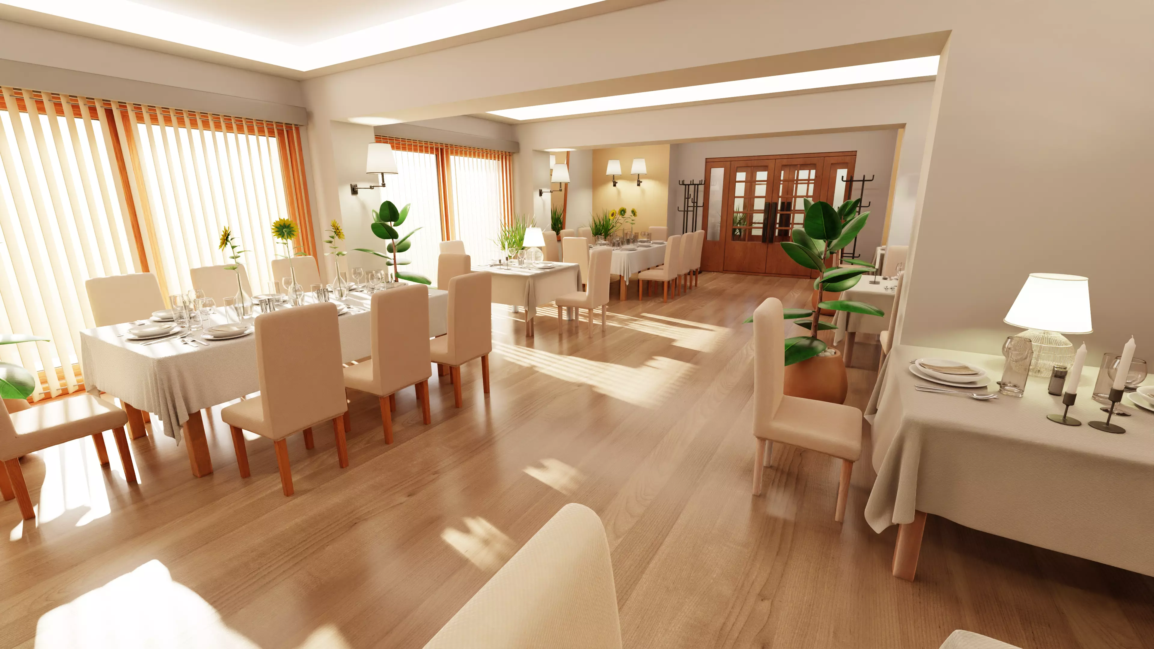 -Restaurant Interior V1- 3D model_0