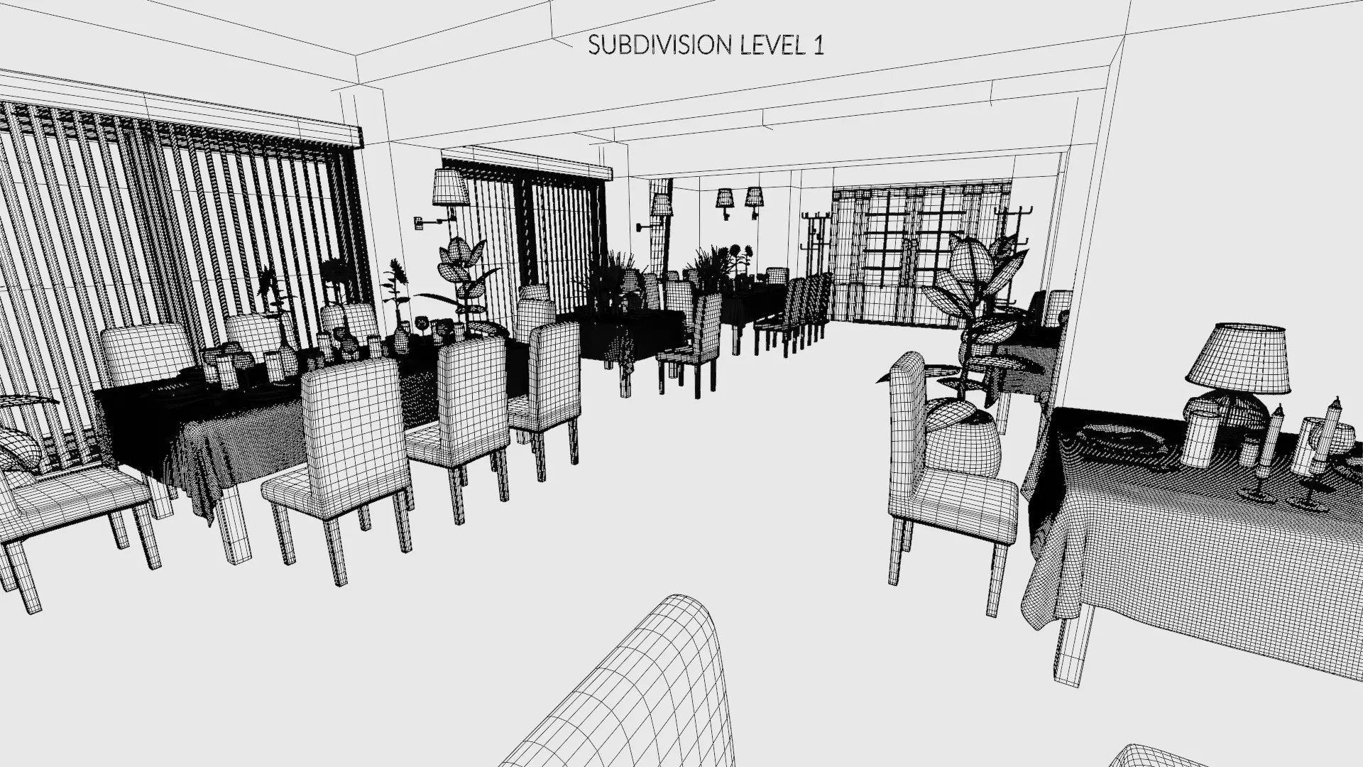 -Restaurant Interior V1- 3D model_28