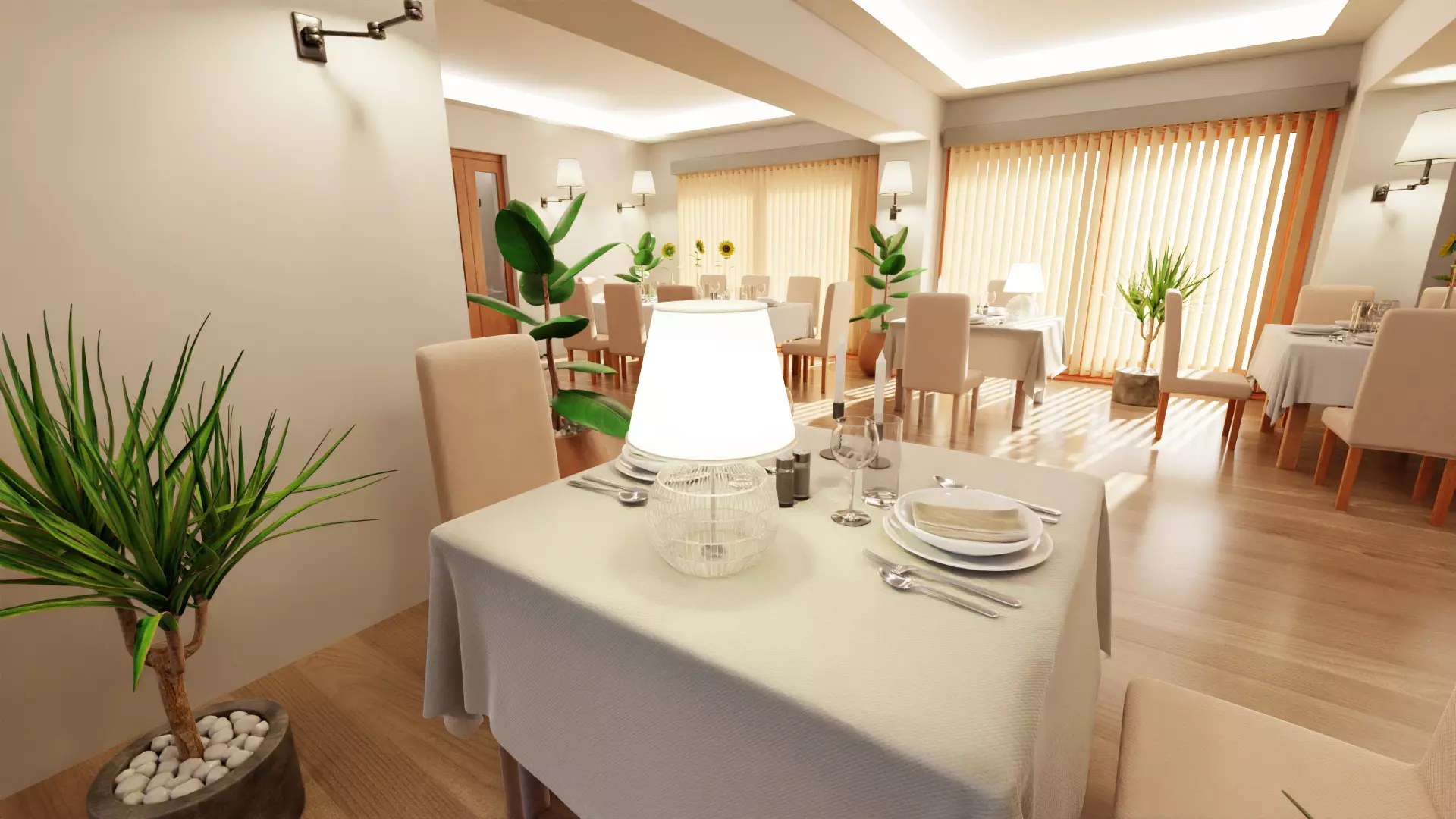 -Restaurant Interior V1- 3D model_3