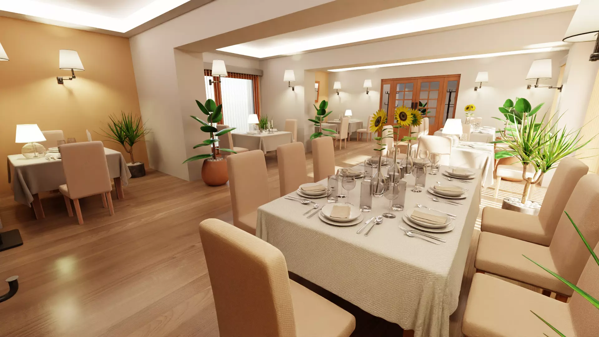 -Restaurant Interior V1- 3D model_6