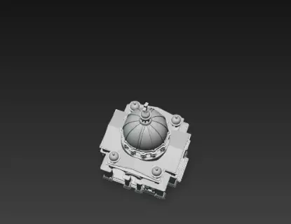 3D Christmas Church Building Model 3D print model_15