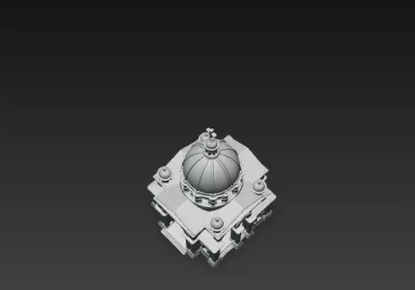 3D Christmas Church Building Model 3D print model_14