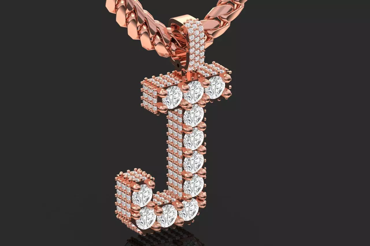 Letter Pendants 3D print model_2