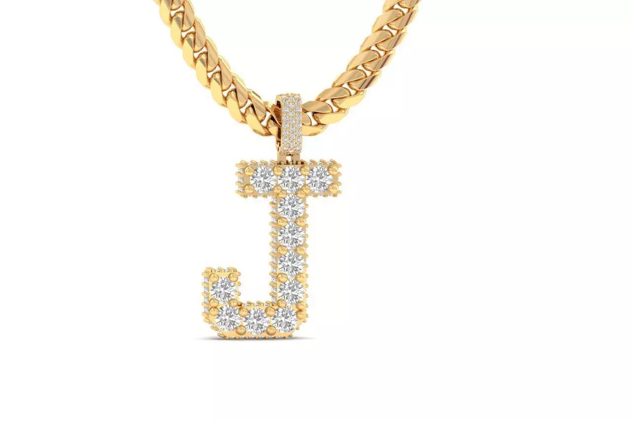 Letter Pendants 3D print model_0