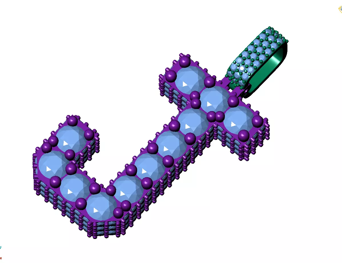 Letter Pendants 3D print model_11