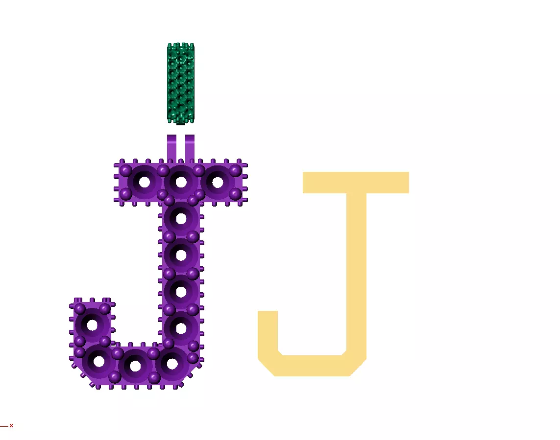 Letter Pendants 3D print model_7