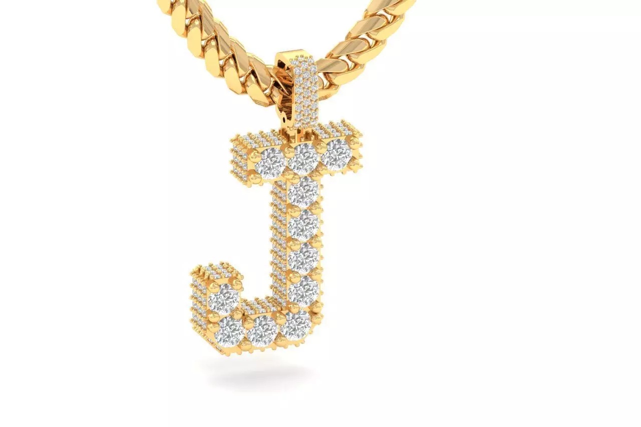 Letter Pendants 3D print model_3