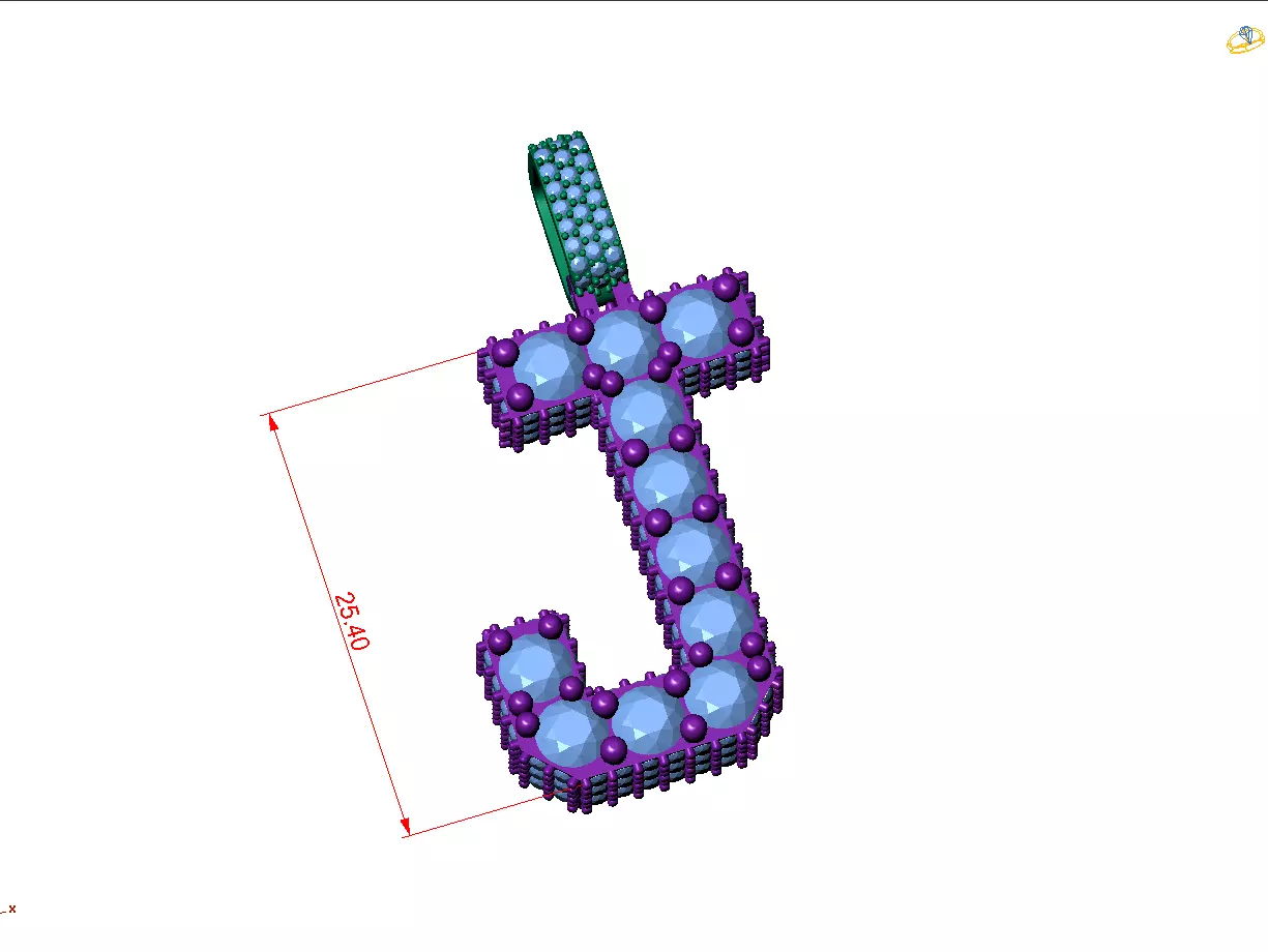 Letter Pendants 3D print model_4