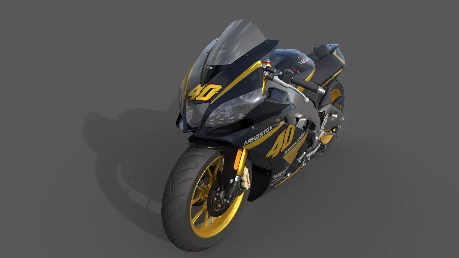 Realistic Sport Motorcycle Racing 3D model_9