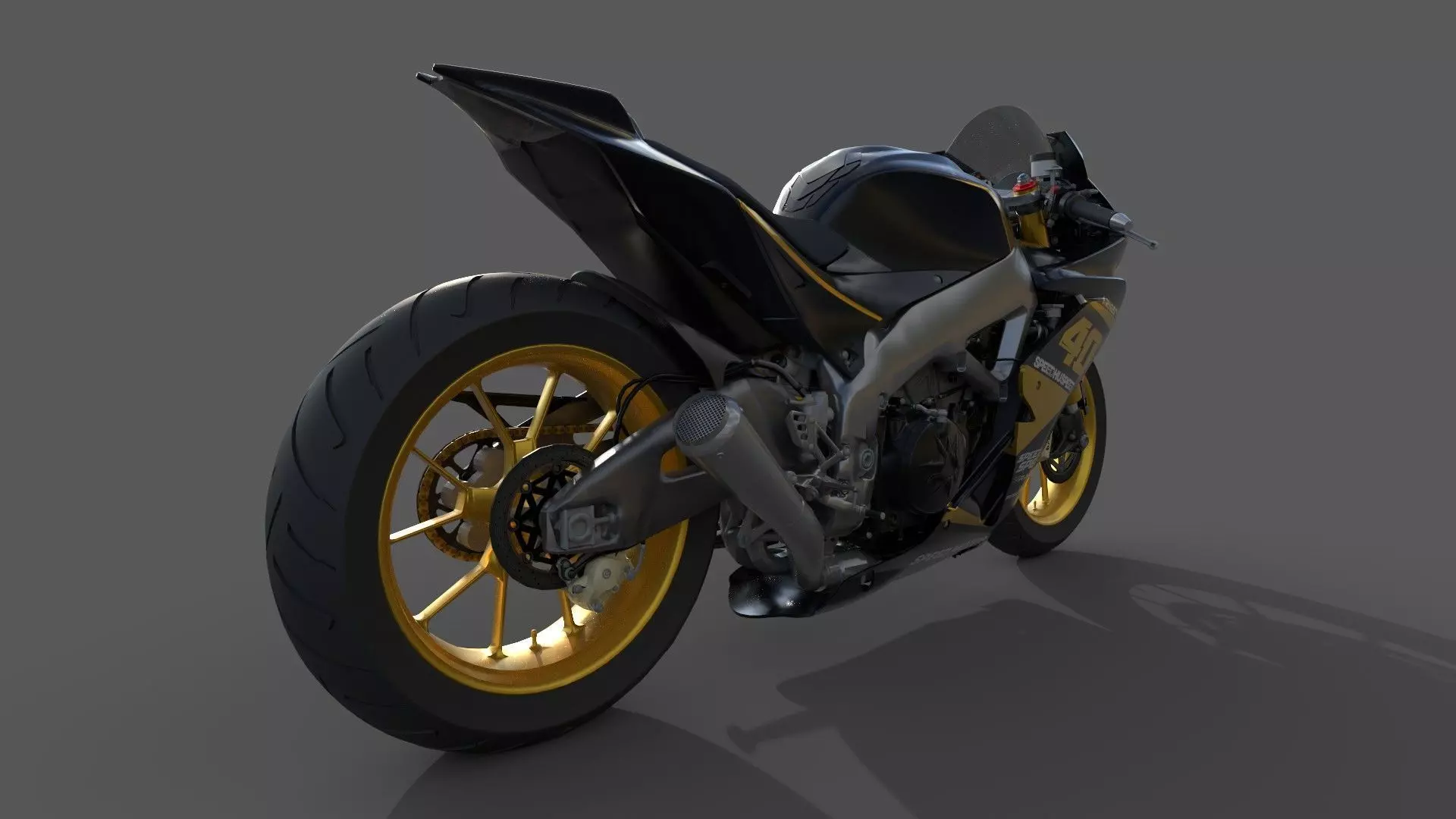 Realistic Sport Motorcycle Racing 3D model_12