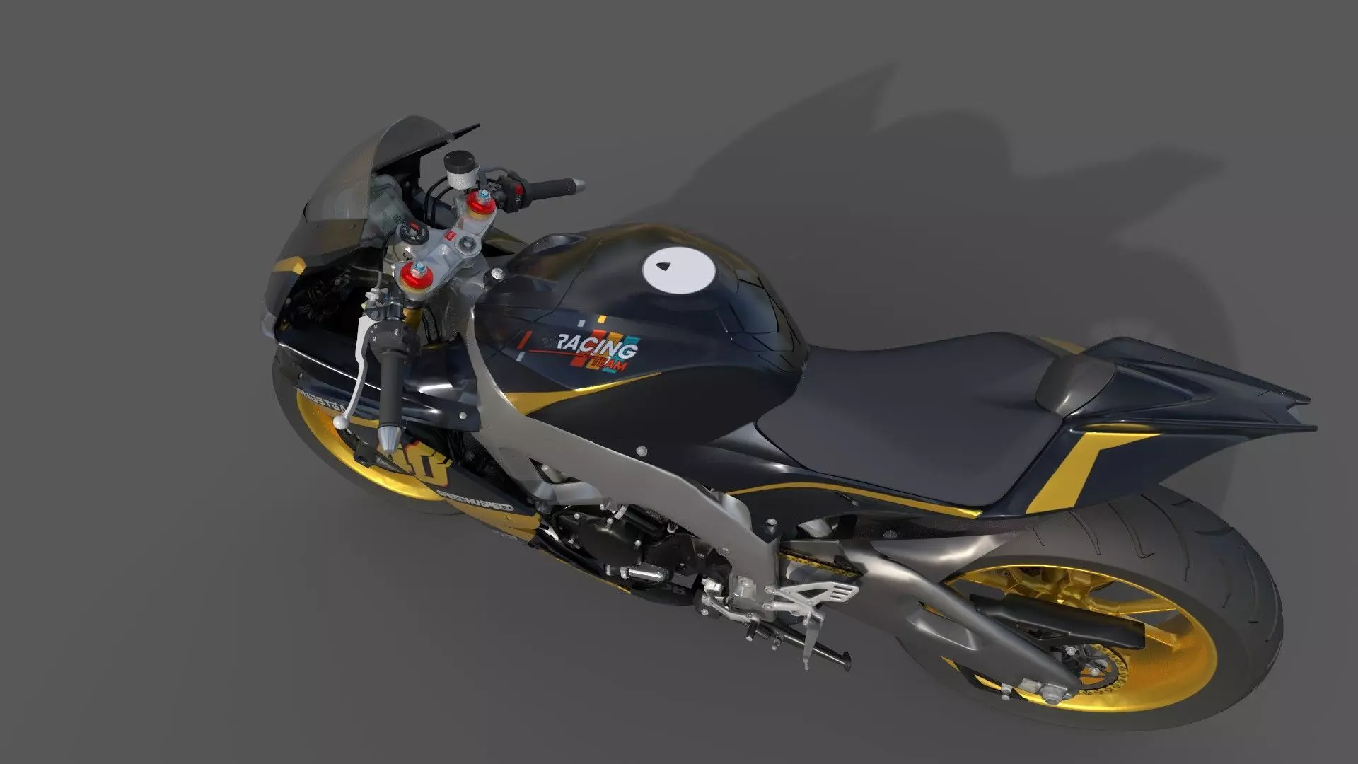 Realistic Sport Motorcycle Racing 3D model_7