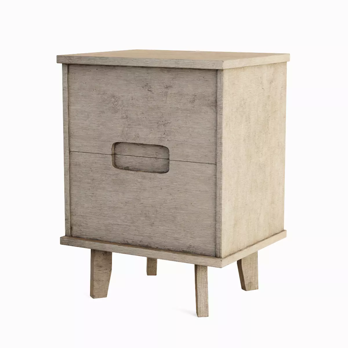 Mid Century Nightstand 01 Low-poly 3D model_3