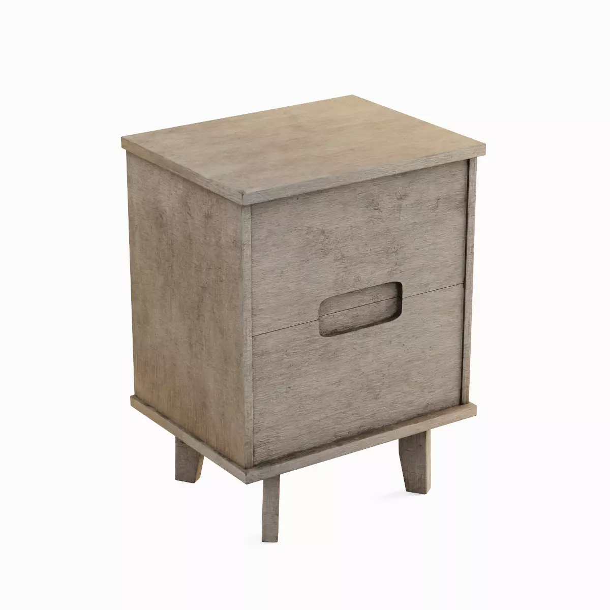 Mid Century Nightstand 01 Low-poly 3D model_0