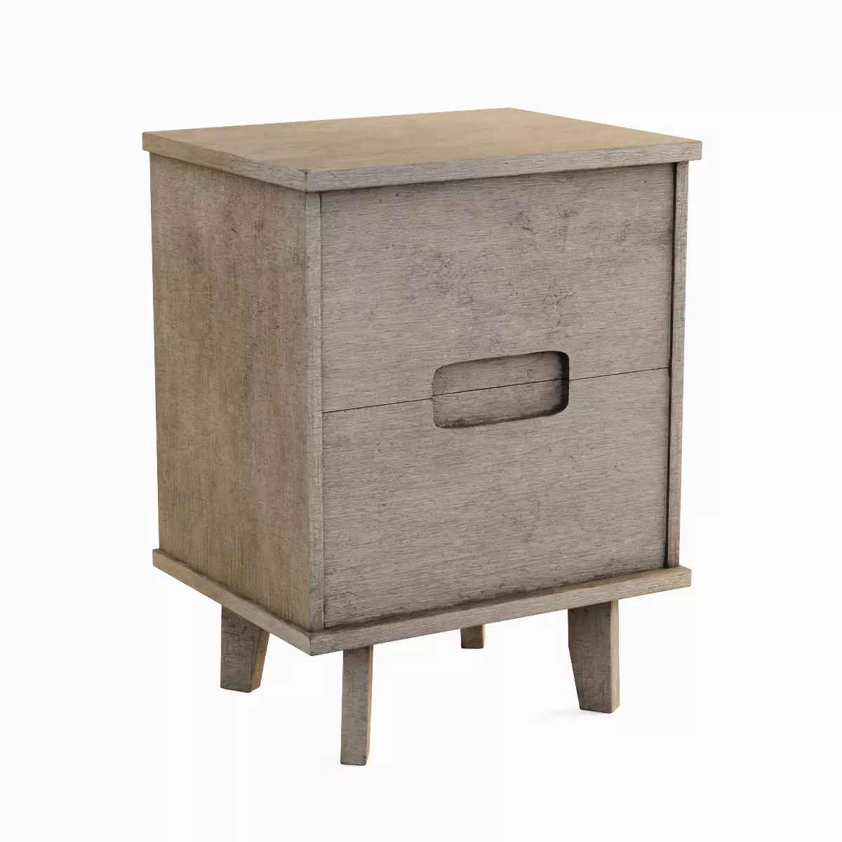 Mid Century Nightstand 01 Low-poly 3D model_2