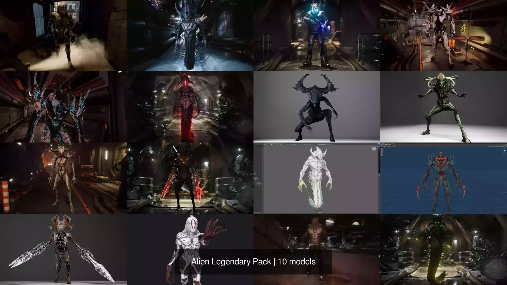 Alien Legendary Pack 3D Model Collection_11