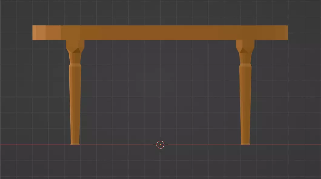 Low Poly Wooden Table Low-poly 3D model_2