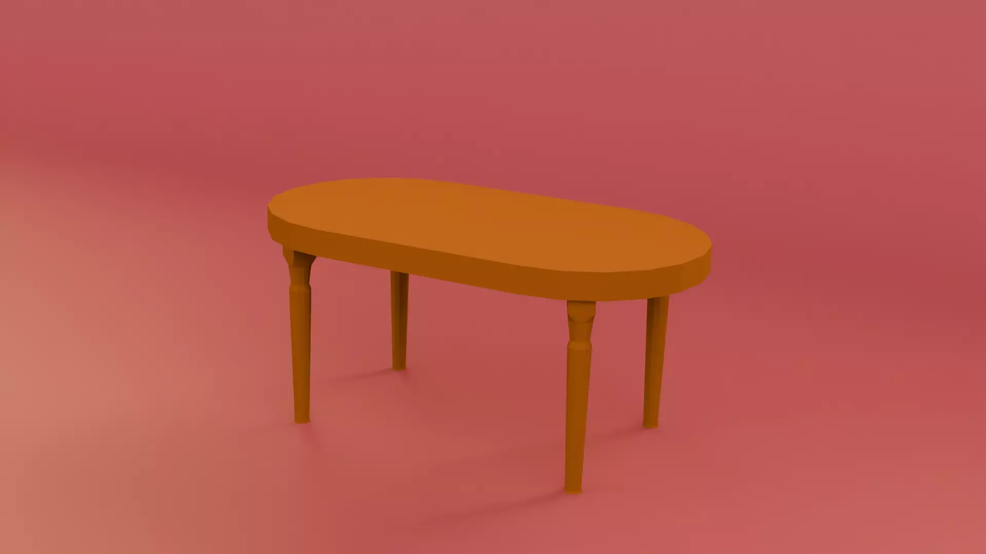 Low Poly Wooden Table Low-poly 3D model_0