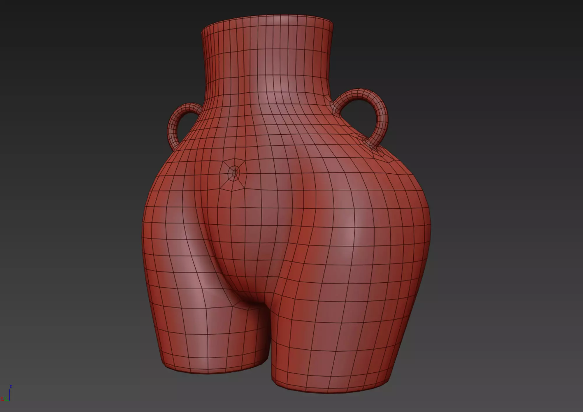Female Body Vase 3D model 3D model_11