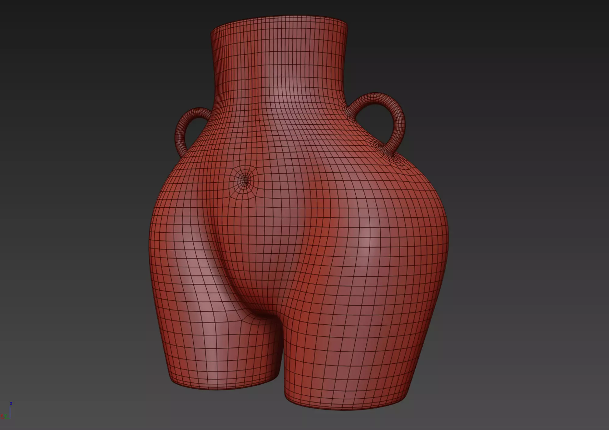 Female Body Vase 3D model 3D model_12