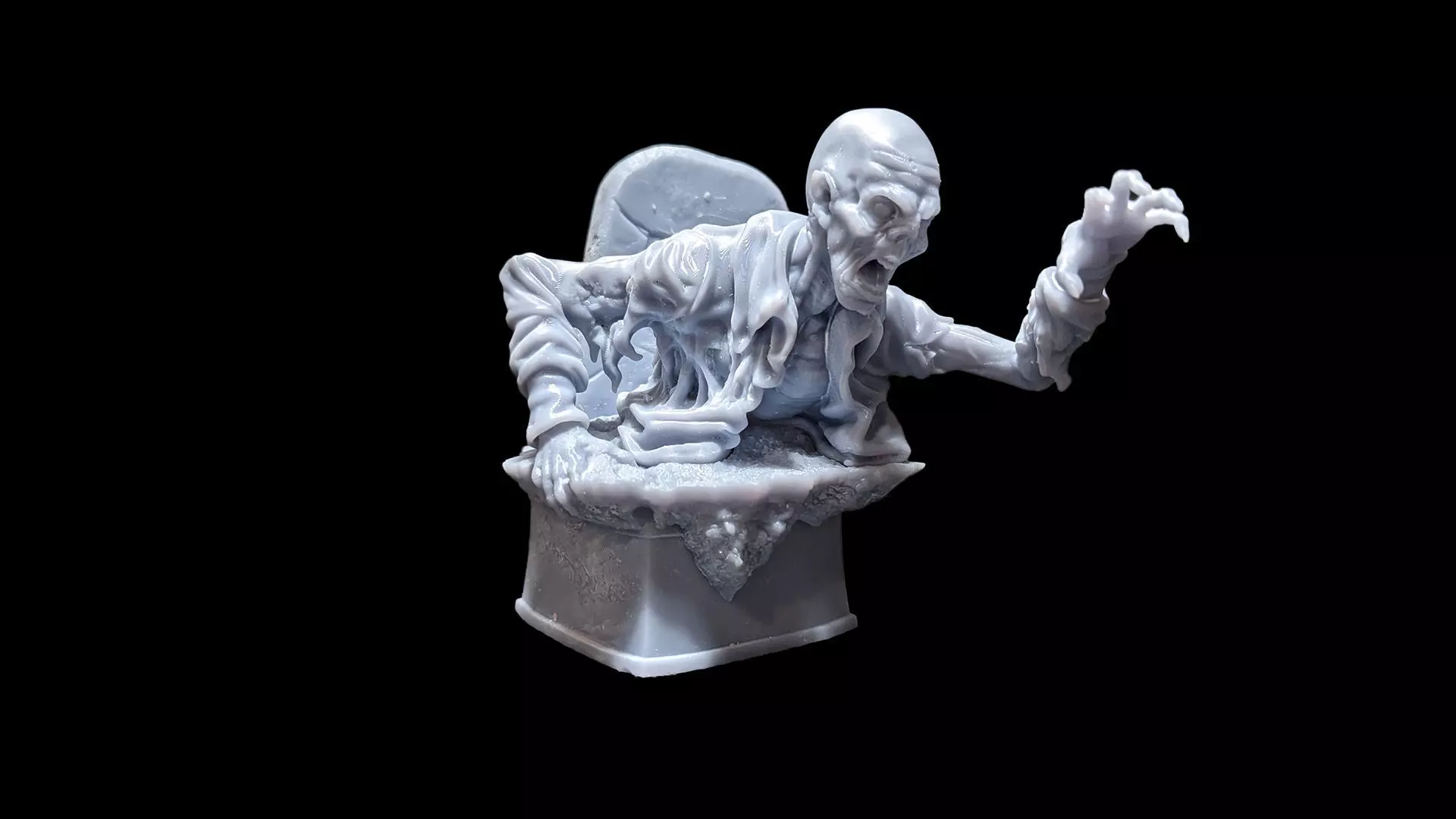 Zombie Rising Bust 3D print model_2