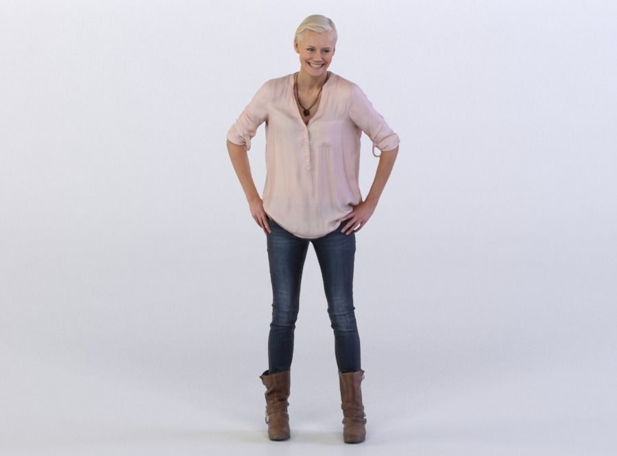 Casual posed character models bundle Nr 002 3D model_6