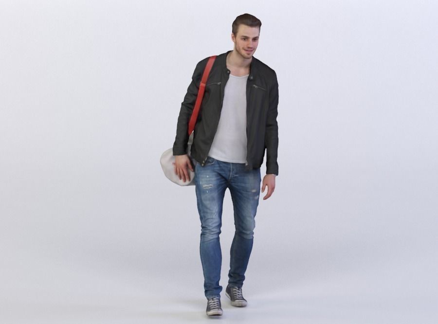 Casual posed character models bundle Nr 002 3D model_3