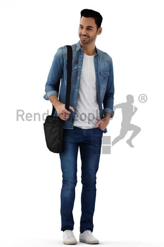 Casual posed character models bundle Nr 002 3D model_10