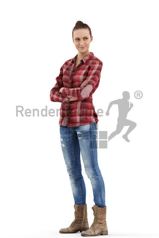 Casual posed character models bundle Nr 002 3D model_11