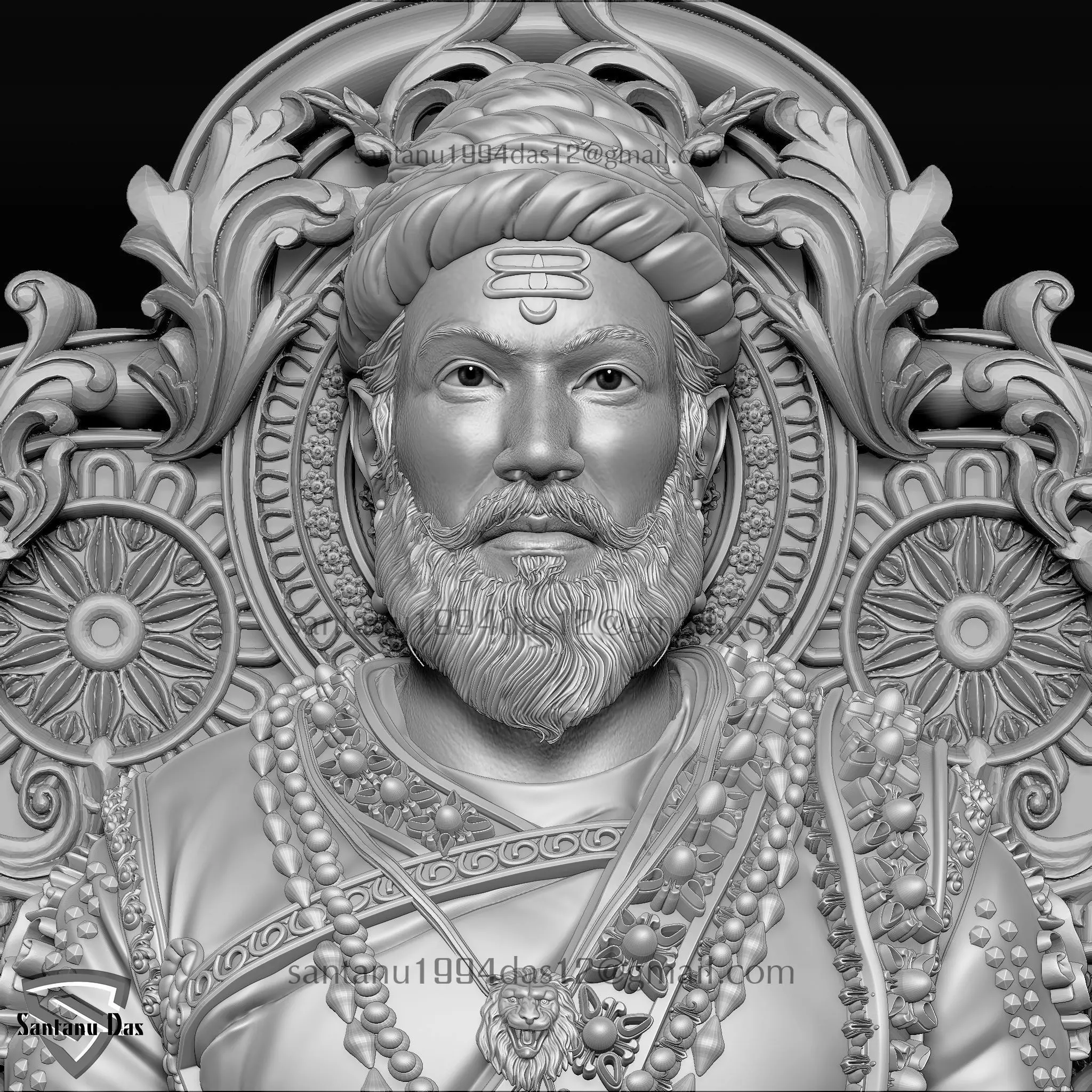 Chhatrapati Shivaji Maharaj 3dPrint 3D print model_6