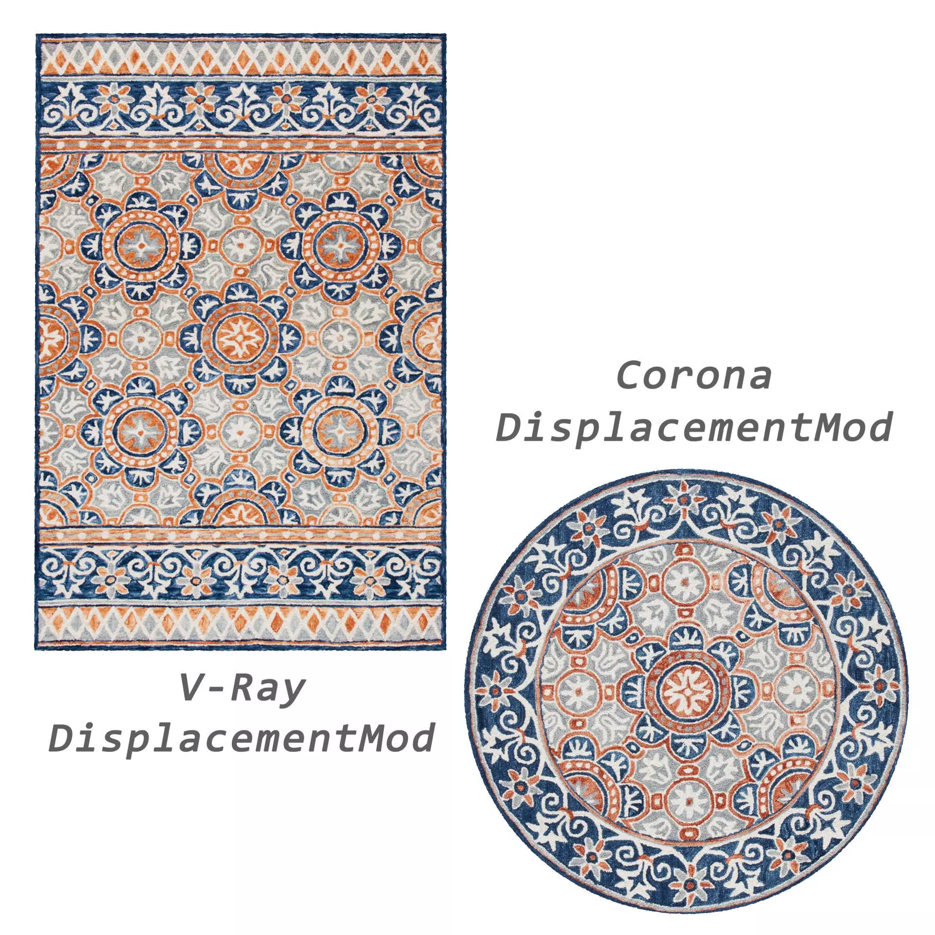 Rugs No 1054 Low-poly 3D model_2