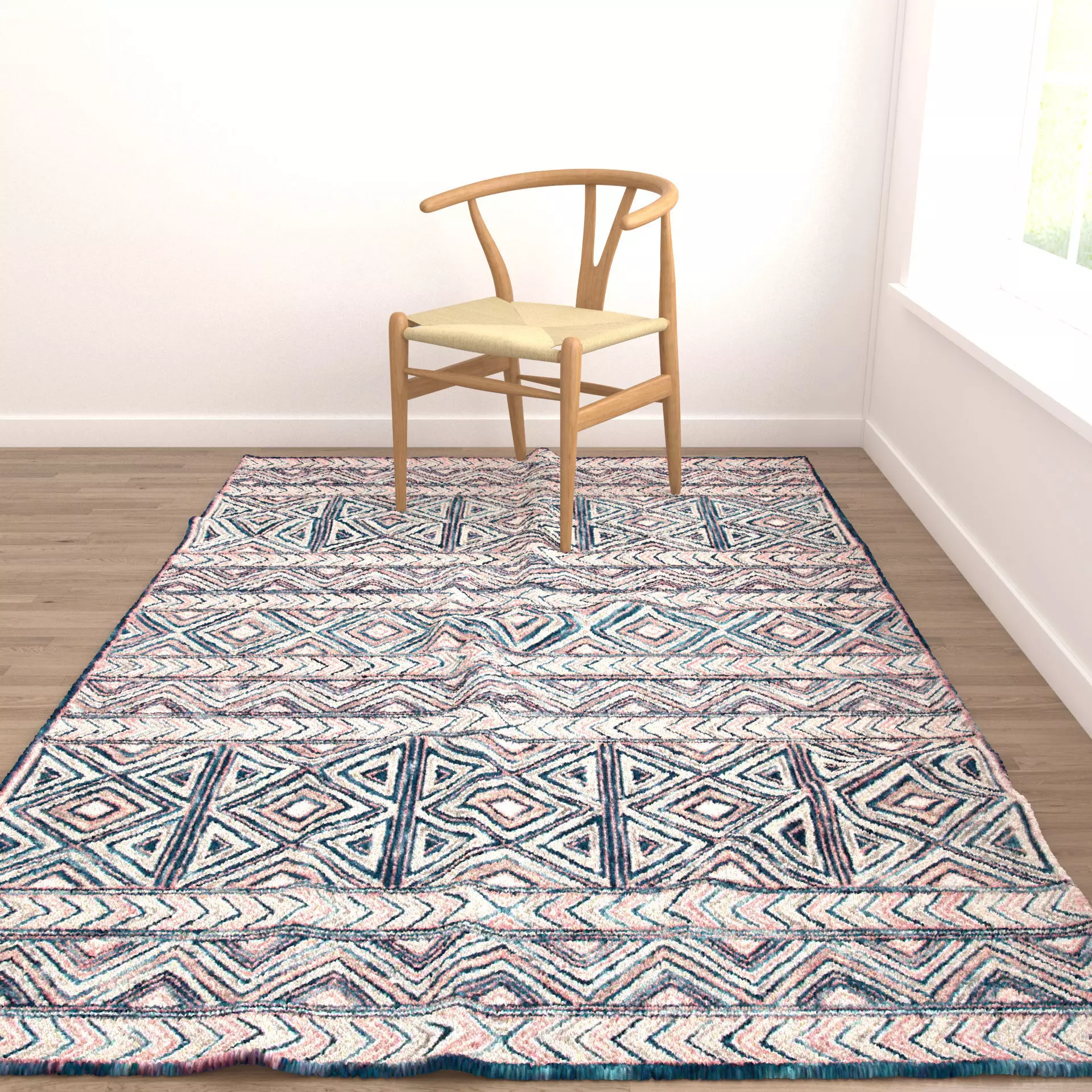 Rugs No 1054 Low-poly 3D model_4